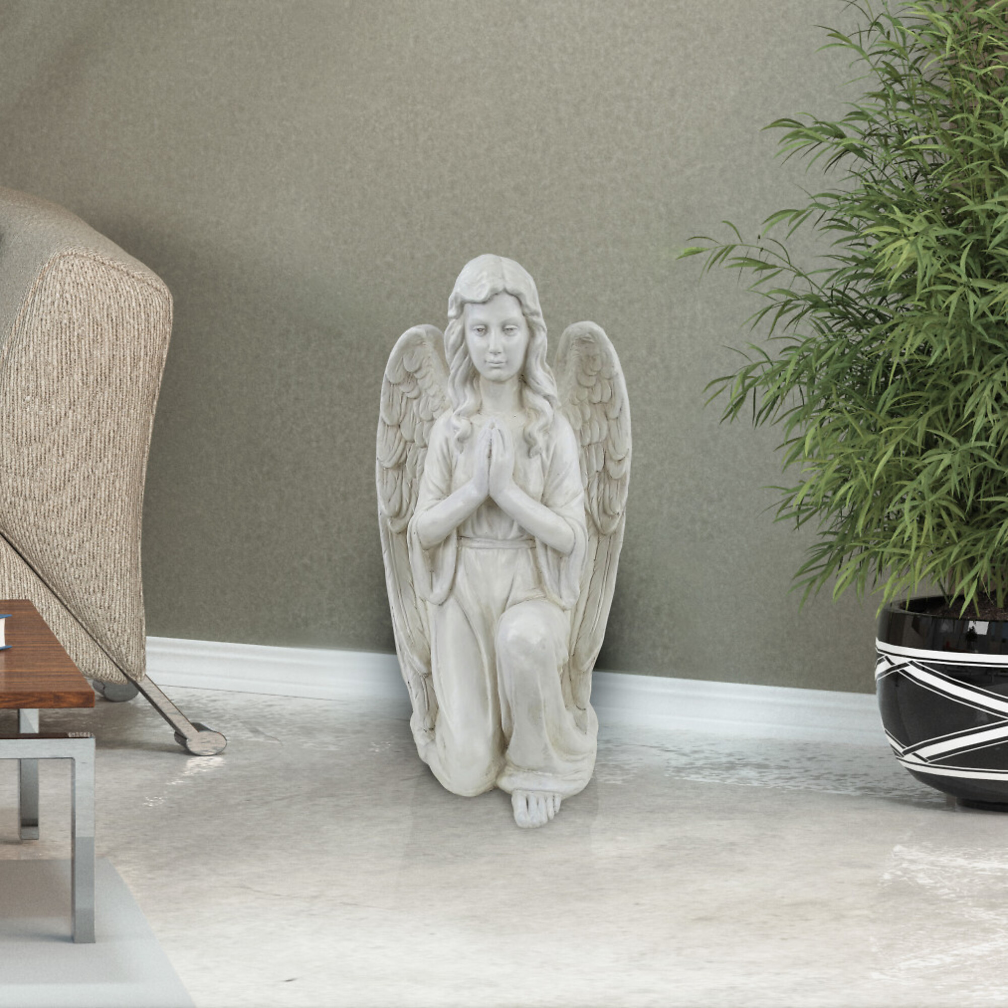 Alpine Corporation, Kneeling Praying Angel Statue, Model# MCC830